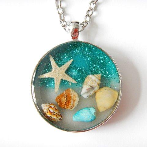 Beach - Resin Necklace